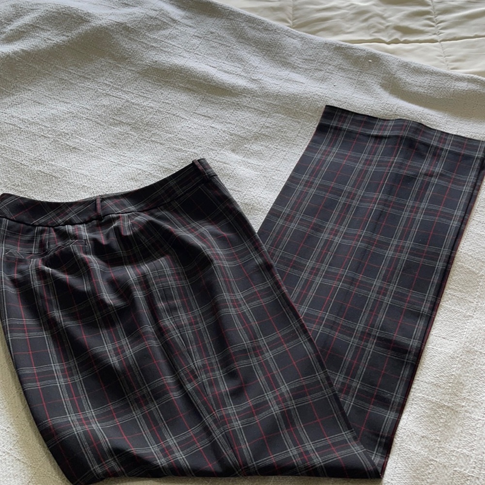 Black with red and gray design